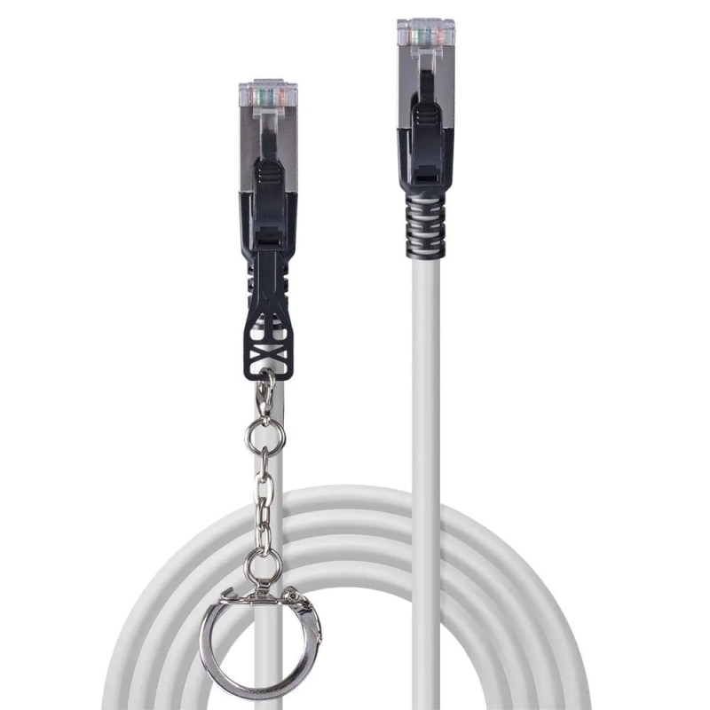 Lindy 0.5m Locking Cable Grey