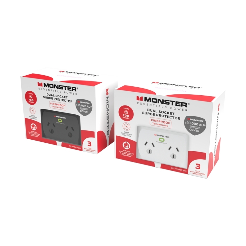 Monster 2-Port Surge White