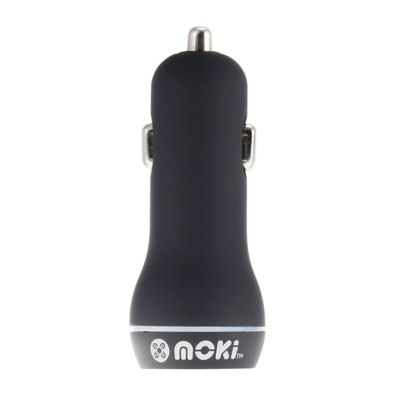 Moki Dual USB Car Charger Blk