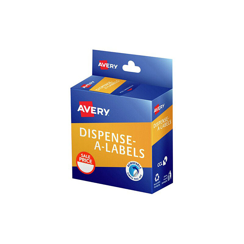 AV Sale DispLbl 24mm Red Bx300