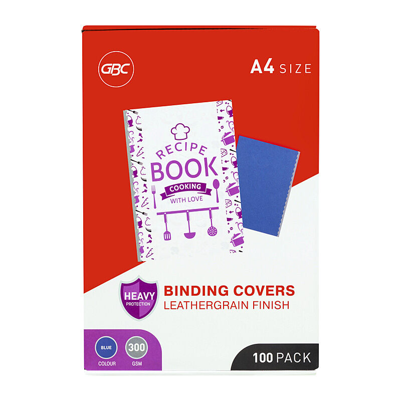 GCB L/G Bind Covers Blue Pk100