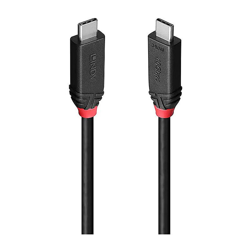 Lindy USB4 Type-C Cable, 2m, 240W Power Delivery – Black Line