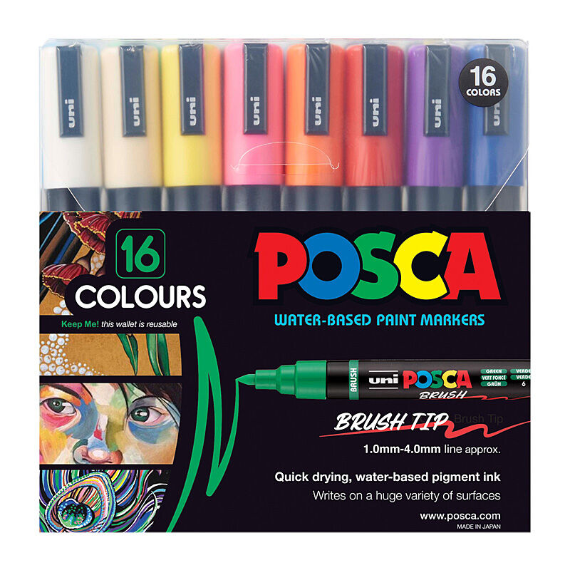 Posca PC5BR Paint Mrk Ast Pk16