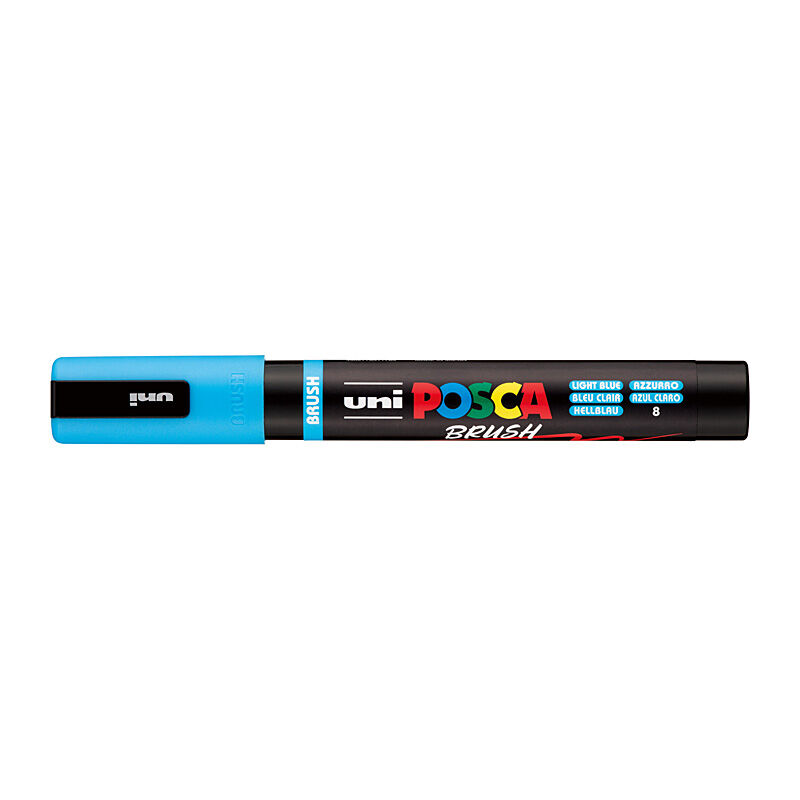 Posca Medium Brush Tip Lt Blue