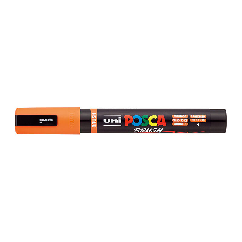 Posca Medium Brush Tip Orange