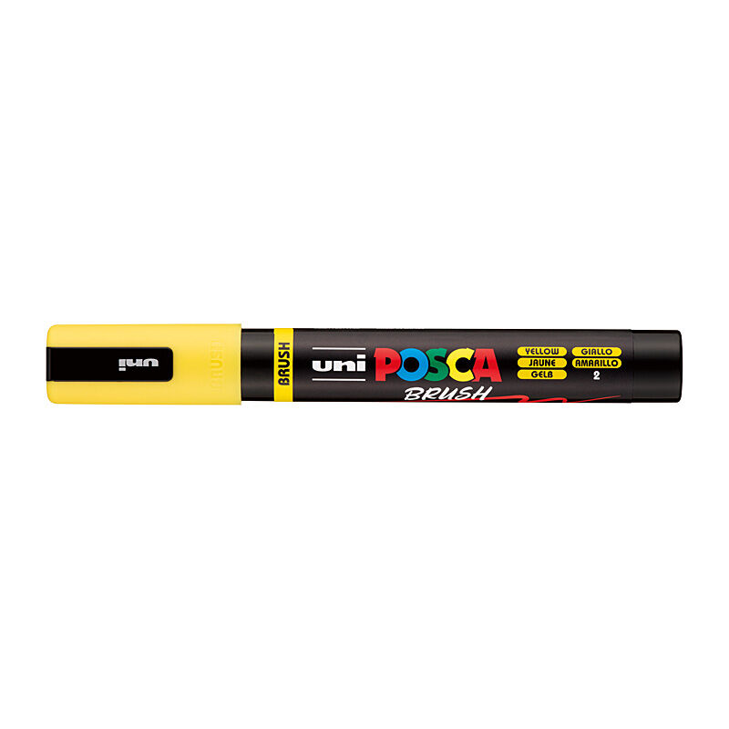 Posca Medium Brush Tip Yellow