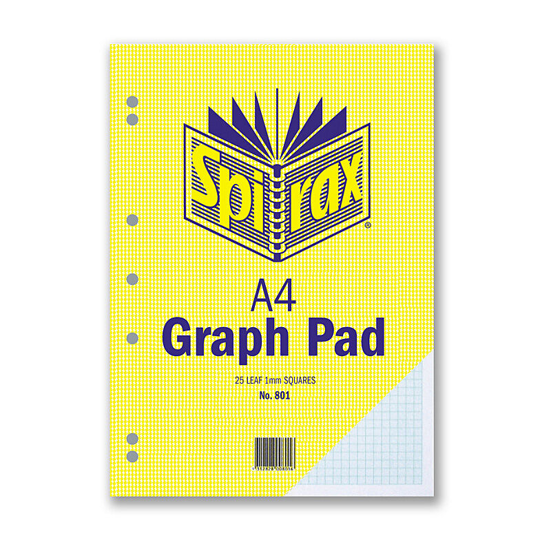 Spirax 801 Graph Pad 1mm Pk10