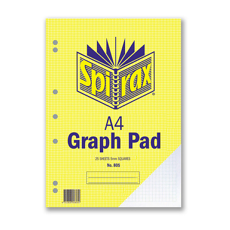 Spirax 805 Graph Pad 5mm Pk10