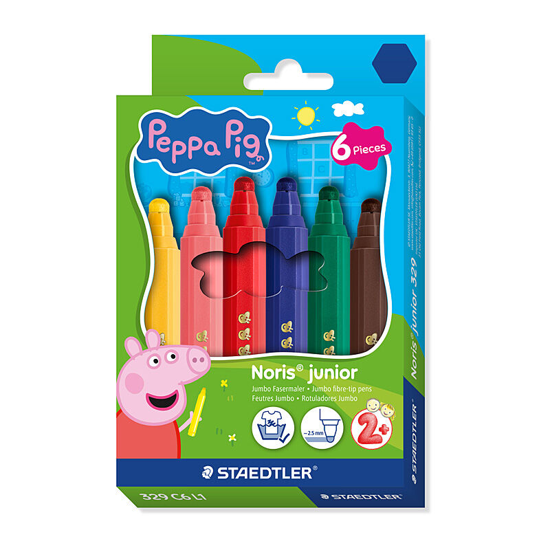 ST Peppa Pig FibrePen Pk6 Bx10